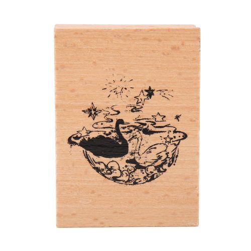 Sceau en bois retro, sceau en bois et caoutchouc, pour decoration de livres laitiers (#7)