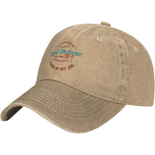Fier Chauffeur De Taxi Les Enfants Sont Fiers De Mon Travail Casquette De Cowboy Loisirs De Plein Air Chapeau De Cowboy Réglable Unisexe Noir