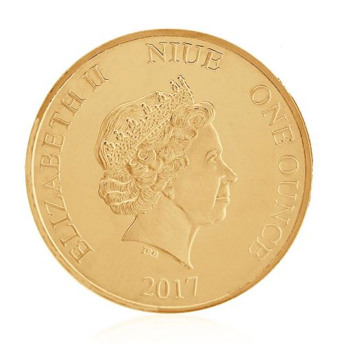 Piece De Collection En Metal Dore Motif Elizabeth Ii, Souvenir Commemoratif?? Collection D'art