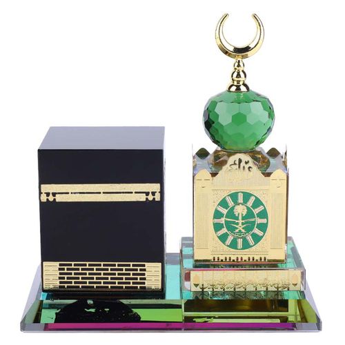Fournitures musulmanes Tour de l'horloge Kaaba Modele Architecture islamique Artisanat Souvenir Decoration de bureau