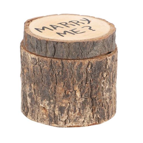 Boite a bagues en bois sculptee a la main, style retro, pour mariage