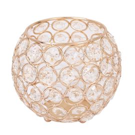 Chandelier rond en fer forge de 12 cm, chandelier europeen, decoration de Noel (dore)