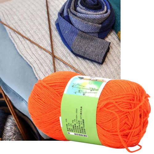 Fil de coton tisse au charbon de bambou de qualite moyenne pour echarpe et pull (orange)