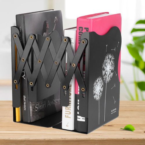 Porte-revues reglable en acier inoxydable, organiseur de livres extensible, serre-livres en metal