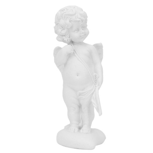 Statue d'ange Cupidon en resine de gres blanc europeen, decoration artisanale, cadeau (blanc A)