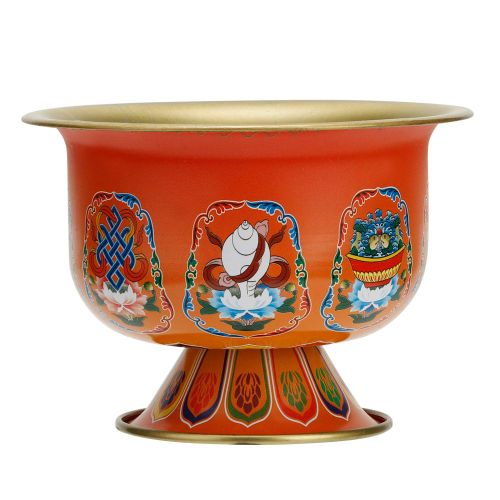 Bol D'eau Benite Tibetain De Bouddha Divin De Bon Augure, Tasse D'eau Benite, Fournitures Bouddhistes (Rouge)