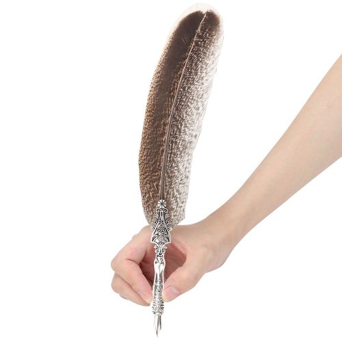 Stylo plume retro vintage, pointes metalliques, pour calligraphie, cadeau (#002)