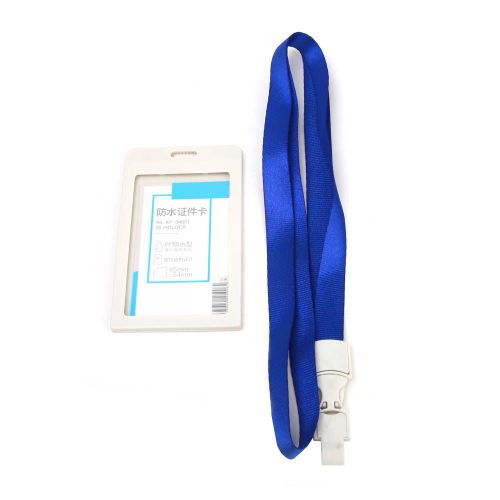 Porte-badge d'identite professionnel, cordon, porte-nom, ceinture, bureau, travail, tour de cou, carte-cle (blanc)