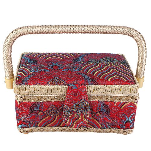Panier de rangement pour fil, aiguilles et tissus pour la maison