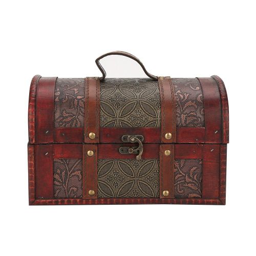 Boite de rangement en bois de style europeen retro pour bijoux et jouets