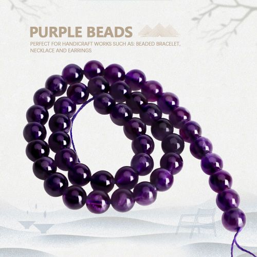 Perles En Cristal Violet Fonce De 4 A 12 Mm Pour Travaux Manuels (8 Mm)