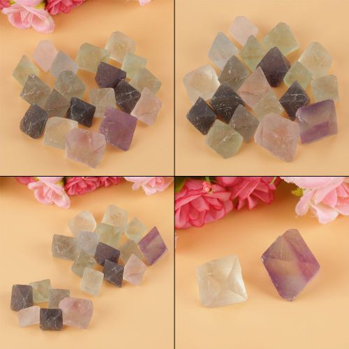 Magnifique Specimen De Pierre Brute Octaedre En Cristal De Fluorite Naturelle De 100 G