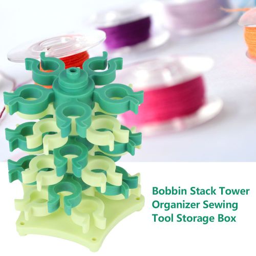 Organiseur de tour de bobines, support de rangement pour outils de couture, boite en plastique