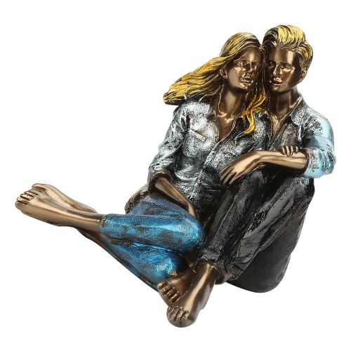 Statue de couple amoureux en resine, decoration artisanale faite a la main pour cadeau de mariage