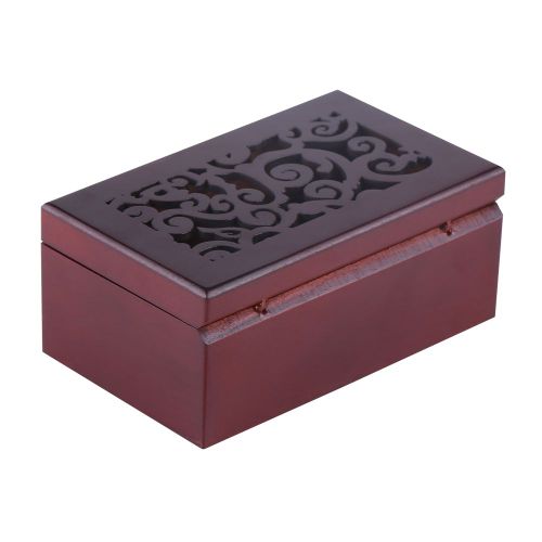 Boite a musique miniature a remontage manuel en bois massif, 18 notes, coffret a bijoux (mouvement argente/pour Alice)