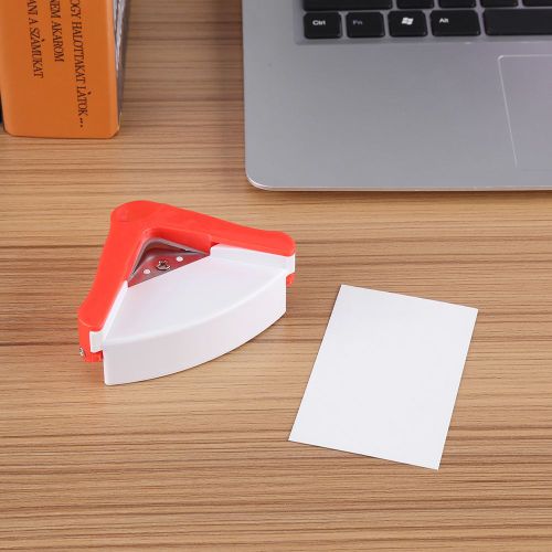 Perforatrice D'angles En Plastique Diy R5 Pour Cartes Postales, Scrapbooking (Rouge)