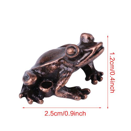 Porte-encens en forme d'animal mignon pour batons d'encens, decoration de la maison (grenouille en bronze)