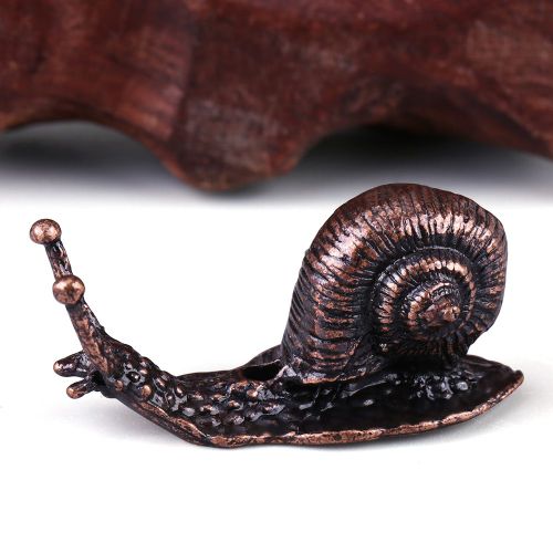 Porte-encens en forme d'animal mignon pour batons d'encens, decoration de la maison (escargot en bronze)