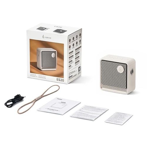 Edifier ES20 haut-parleur Bluetooth Portable haut-parleur sans fil IP67 étanche effets de lumière haut-parleurs extérieurs basses profondes avec micro-Ivory