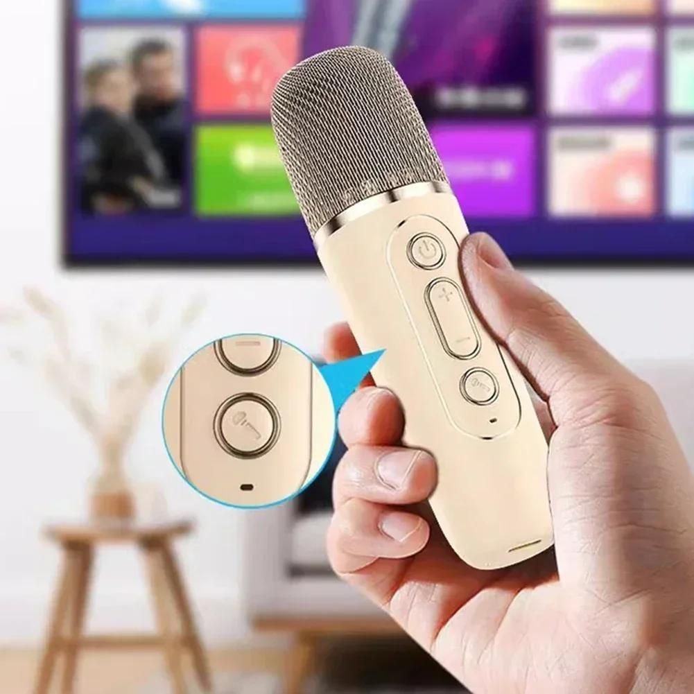K12 Machine  karaok Portable Bluetooth 5.3 systme de haut-parleurs PA avec 1-2 Microphones sans fil maison famille chant cadeaux pour enfants-Beige 2 Mic image 14 | Rakuten