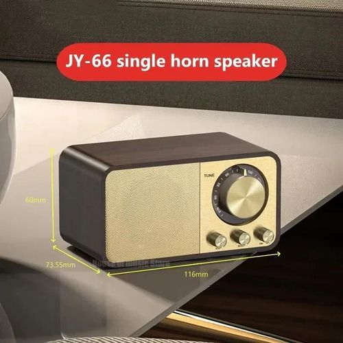 Haut-parleurs Bluetooth sans fil en bois, rétro classique, Radio FM, boîte à son, caisson de basses Super Bass, Support carte TF, disque U, lecture AUX IN-JY-66