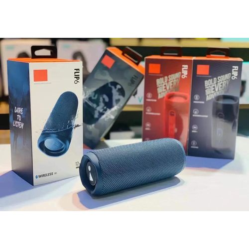 Flip6-Caisson de basses Bluetooth portable sans fil, audio TWS, audio multifonctionnel, extérieur, cinéma maison, haut-parleur pour touristes, nouveau-Bleu