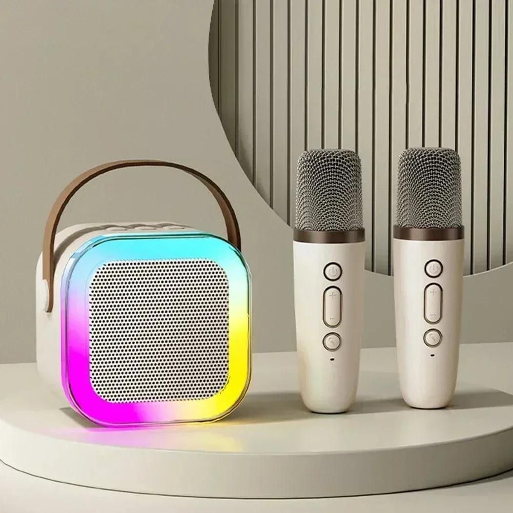 K12 Machine  karaok Portable Bluetooth 5.3 systme de haut-parleurs PA avec 1-2 Microphones sans fil maison famille chant cadeaux pour enfants-Bleu 1 Mic image 1 | Rakuten