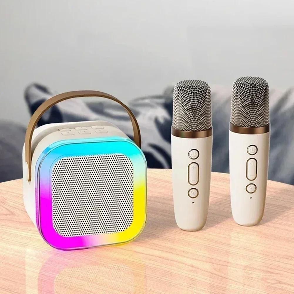 K12 Machine  karaok Portable Bluetooth 5.3 systme de haut-parleurs PA avec 1-2 Microphones sans fil maison famille chant cadeaux pour enfants-Bleu 1 Mic image 4 | Rakuten