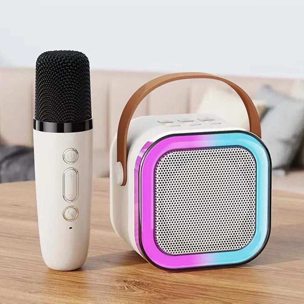 K12 Machine  karaok Portable Bluetooth 5.3 systme de haut-parleurs PA avec 1-2 Microphones sans fil maison famille chant cadeaux pour enfants-Bleu 1 Mic image 7 | Rakuten