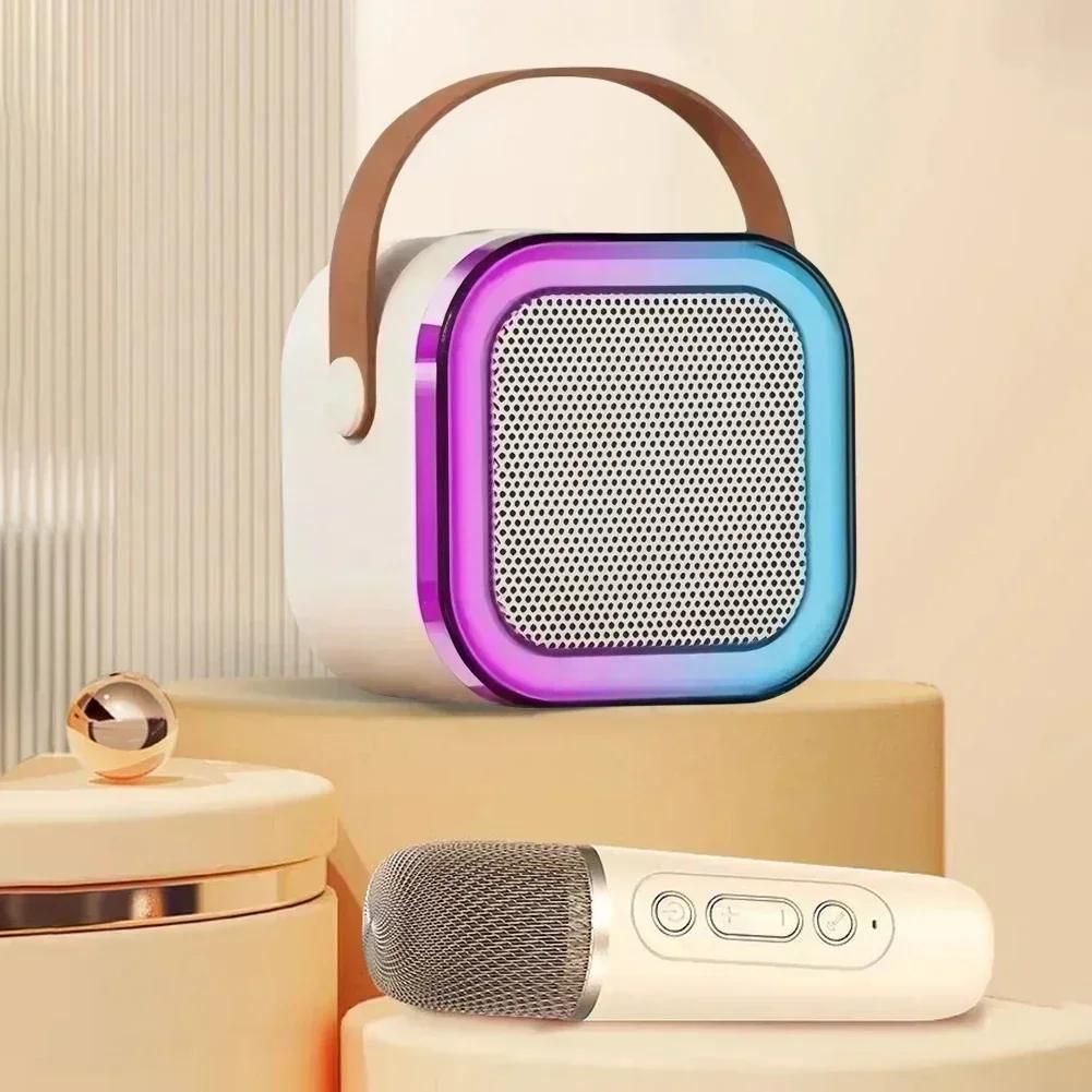 K12 Machine  karaok Portable Bluetooth 5.3 systme de haut-parleurs PA avec 1-2 Microphones sans fil maison famille chant cadeaux pour enfants-Bleu 1 Mic image 8 | Rakuten