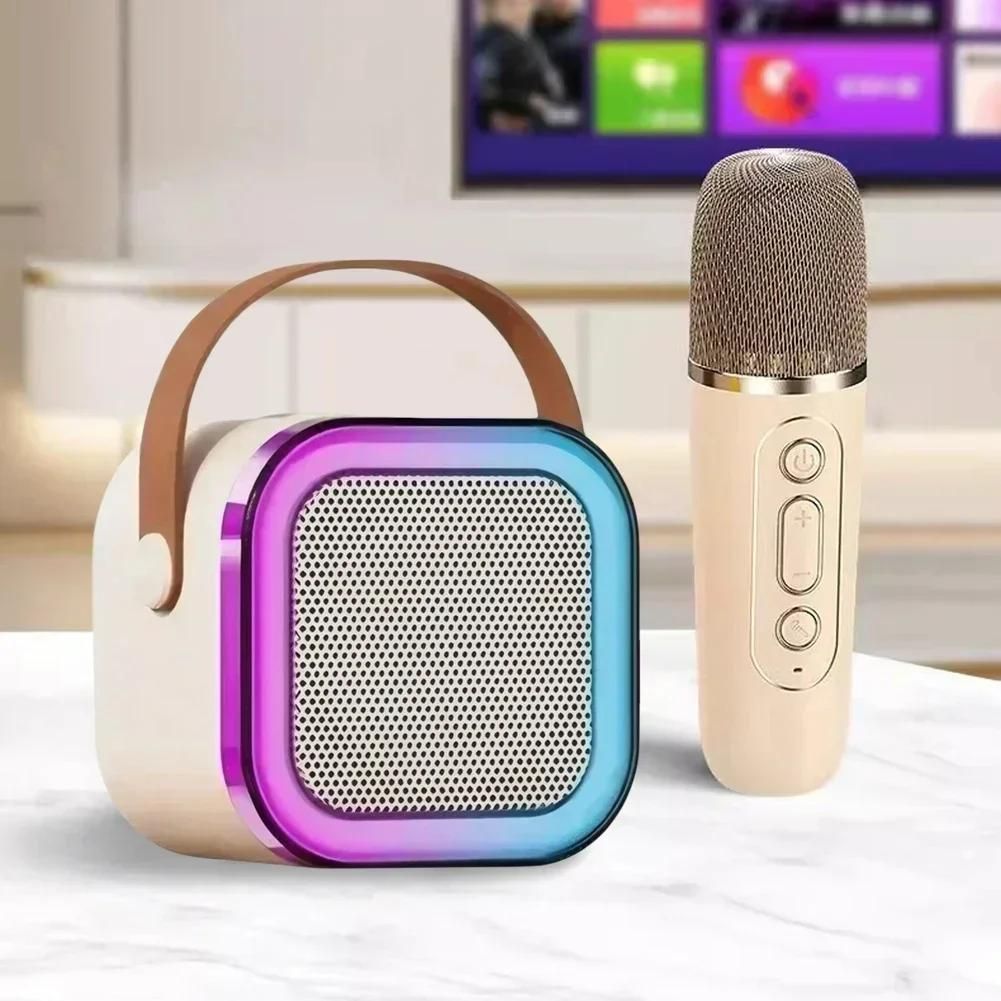 K12 Machine  karaok Portable Bluetooth 5.3 systme de haut-parleurs PA avec 1-2 Microphones sans fil maison famille chant cadeaux pour enfants-Bleu 1 Mic image 9 | Rakuten