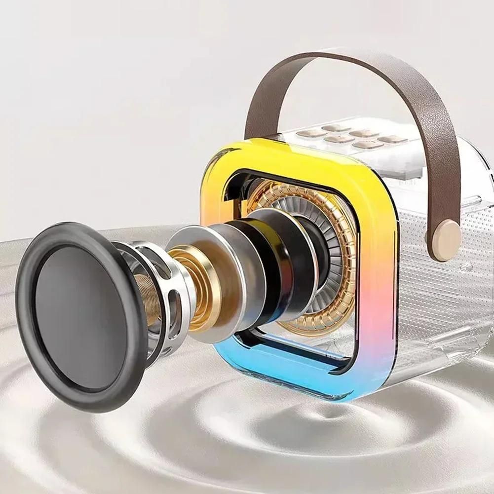 K12 Machine  karaok Portable Bluetooth 5.3 systme de haut-parleurs PA avec 1-2 Microphones sans fil maison famille chant cadeaux pour enfants-Bleu 1 Mic image 15 | Rakuten