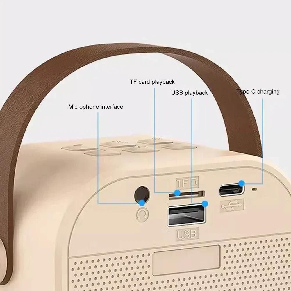 K12 Machine  karaok Portable Bluetooth 5.3 systme de haut-parleurs PA avec 1-2 Microphones sans fil maison famille chant cadeaux pour enfants-Bleu 1 Mic image 16 | Rakuten