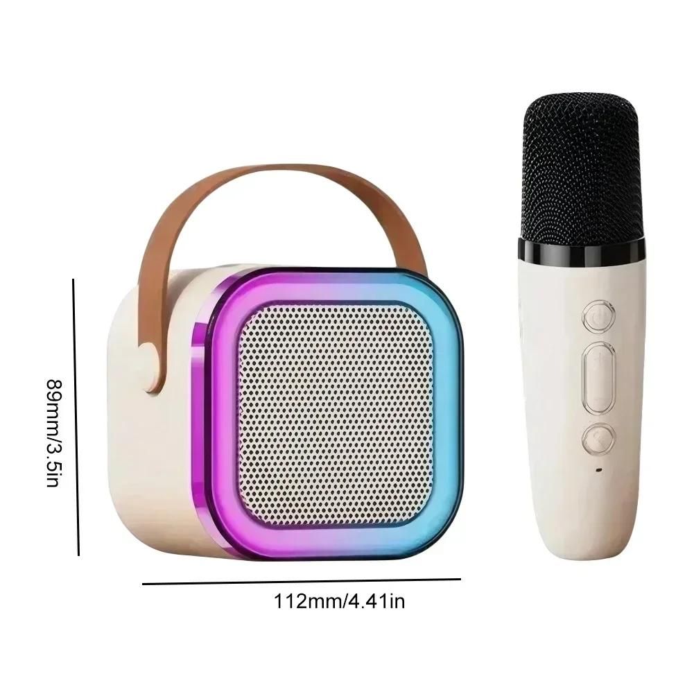 K12 Machine  karaok Portable Bluetooth 5.3 systme de haut-parleurs PA avec 1-2 Microphones sans fil maison famille chant cadeaux pour enfants-Bleu 1 Mic image 18 | Rakuten