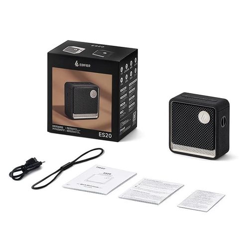 Edifier ES20 haut-parleur Bluetooth Portable haut-parleur sans fil IP67 étanche effets de lumière haut-parleurs extérieurs basses profondes avec micro-Noir