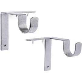 Lot De 2 Supports De Tringle à Rideaux Améliorés Sans Perçage - Supports De Tringle à Rideaux Réglables Pour Tringles De Moins De 4 Cm De Diamètre - Transparents