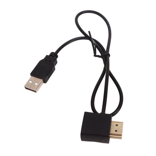 Cable adaptateur de sortie HD 50 cm male vers femelle avec interface USB 2.0, convertisseur de cable de sortie HD en TPE et metal pour televiseurs