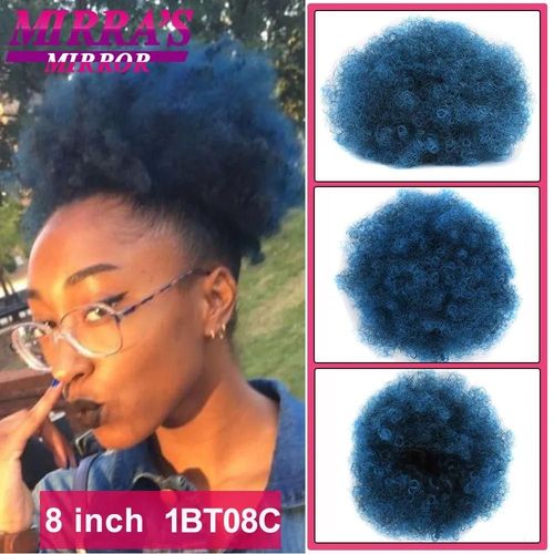 Chignon Bouclé Et Décoiffé Pour Femmes Noires, Grand Chignon Synthétique À Clipser, Extensions De Queue De Cheval Avec Cordon De Serrage, Postiche Bouclé Et Décoiffé