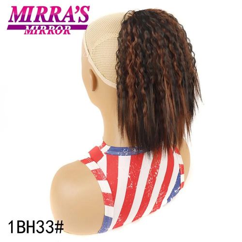 Queue De Cheval Synthétique Courte Afro Crépue Et Lisse Avec Cordon De Serrage, Queue De Cheval Naturelle, Extensions De Queue De Cheval Bouffante Afro Pour Femmes
