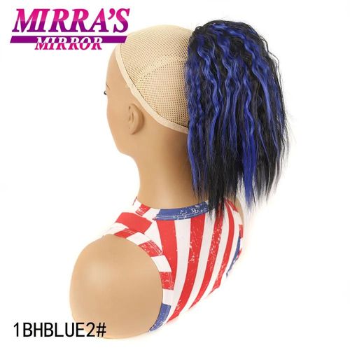 Queue De Cheval Synthétique Courte Afro Crépue Et Lisse Avec Cordon De Serrage, Queue De Cheval Naturelle, Extensions De Queue De Cheval Bouffante Afro Pour Femmes