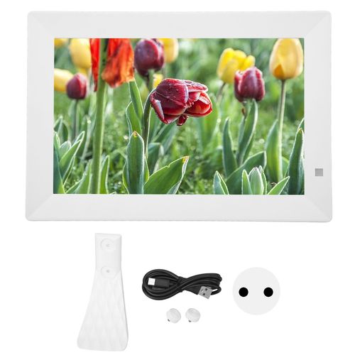 Cadre photo numerique 10 pouces 1024x800, corps humain, induction, MP3, MP4, horloge, calendrier, cadre photo electronique, prise UE 100-240 V