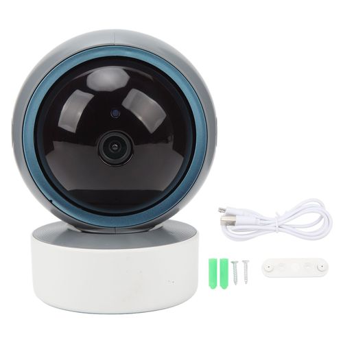 Camera de securite interieure a rotule 1080P, Wifi, rotation universelle, vision nocturne HD, detection de mouvement, interphone panoramique
