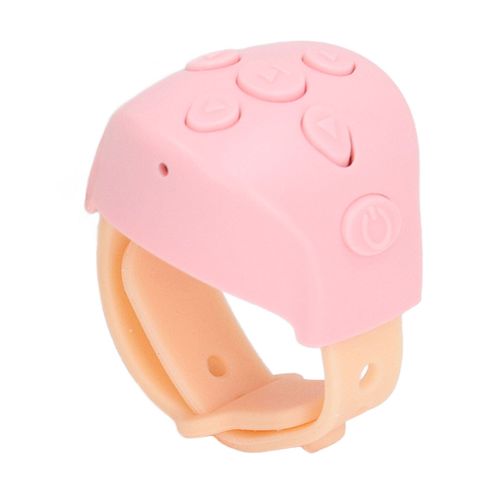 Telecommande Bluetooth, anneau de defilement, application, tourne-page, appareil photo, declencheur a distance, bouton selfie pour telephone portable, rose