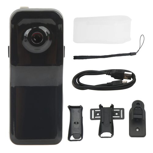 Mini camescope de mouvement ABS avec support universel, cable USB 5 V, micro camera de sport pour l'exterieur