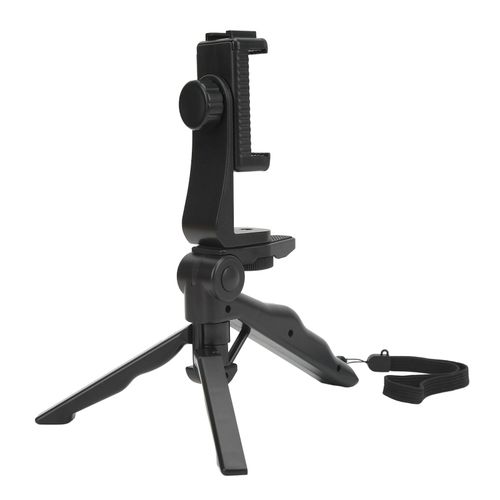 Trepied de telephone rotatif a 360 degres, vis 1/4, compact, pliable, stabilisateur portable avec cordon anti-perte pour appareil photo de telephone
