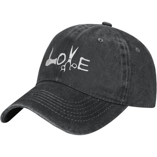 I Love Barber Chapeau De Cowboy Loisirs De Plein Air Chapeau De Cowboy Réglable Unisexe Noir