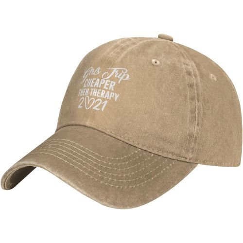 Chapeau De Cowboy Pour Filles, Voyage Moins Cher Que La Thérapie, Réglable, Pour Loisirs En Plein Air, Unisexe, Noir, 2021