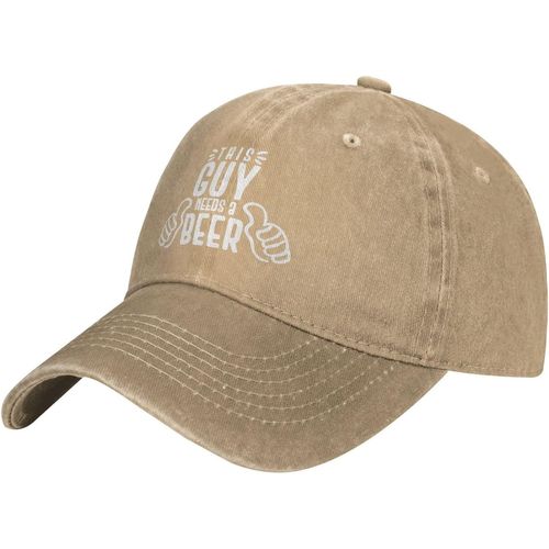 Ce Gars A Besoin De Bière Casquette De Cowboy Loisirs De Plein Air Chapeau De Cowboy Réglable Unisexe Noir