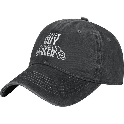 Ce Gars A Besoin De Bière Casquette De Cowboy Loisirs De Plein Air Chapeau De Cowboy Réglable Unisexe Noir