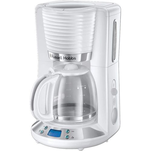 Cafetière [Programmable,Technologie Whirltech Pour Extraction & Arôme Optimaux] Inspire Blanc ( 10 Tasses, Verseuse En Verre 1,25L, Maintien Au Chaud) Machine À Café Filtre 24390-56